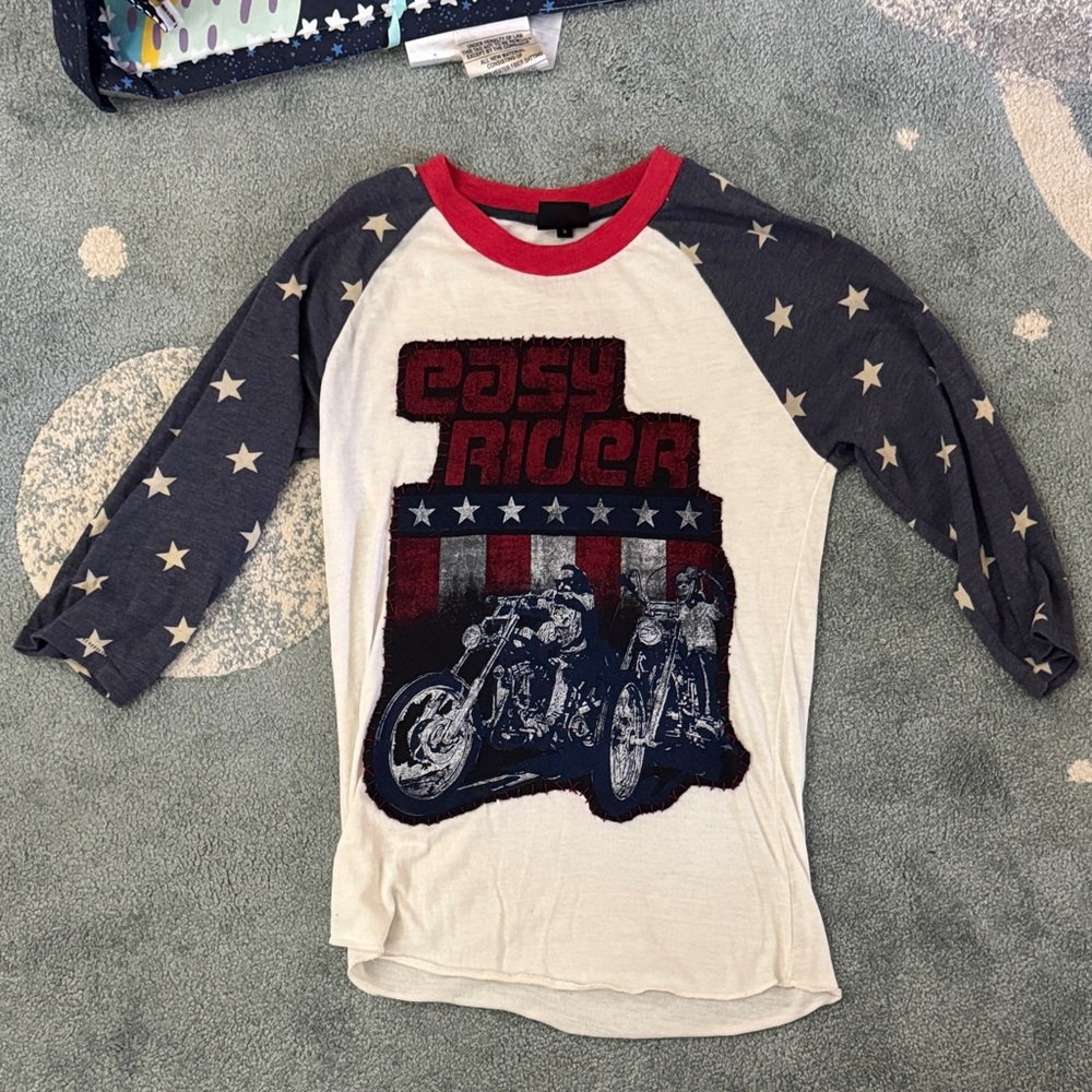 Easy Rider Raglan Shirt - Red, Blue, White
